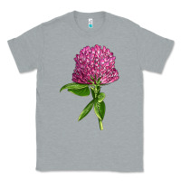 Heather Grey Red Clover Illustrations Classic Tee - LillyAllenDesigns