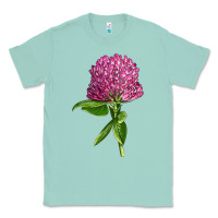 Seafoam Red Clover Illustrations Classic Tee - LillyAllenDesigns