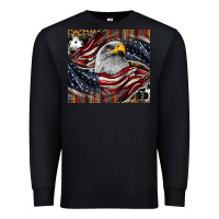 Black American eagle Premium Sweatshirt - CowhideDigitalArt