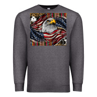 Charcoal Heather American eagle Premium Sweatshirt - CowhideDigitalArt