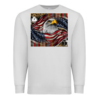 Dove Grey American eagle Premium Sweatshirt - CowhideDigitalArt