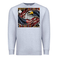 Heather Grey American eagle Premium Sweatshirt - CowhideDigitalArt