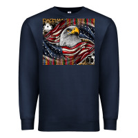 Navy American eagle Premium Sweatshirt - CowhideDigitalArt