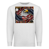Oatmeal Heather American eagle Premium Sweatshirt - CowhideDigitalArt