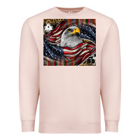Pale Pink American eagle Premium Sweatshirt - CowhideDigitalArt