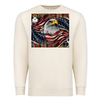 Sandshell American eagle Premium Sweatshirt - CowhideDigitalArt