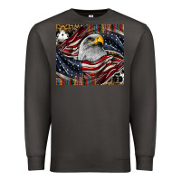 Smoke American eagle Premium Sweatshirt - CowhideDigitalArt
