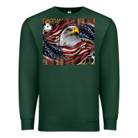 Sports Green American eagle Premium Sweatshirt - CowhideDigitalArt