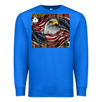 True Royal American eagle Premium Sweatshirt - CowhideDigitalArt
