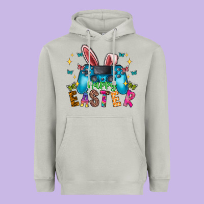 Happy Easter Gamer Heavyweight Hoodie Designed By Cowhidedigitalart
