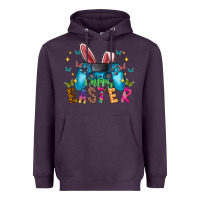 Plum Happy Easter Gamer Heavyweight Hoodie - CowhideDigitalArt