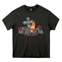Asphalt she will not fail psalm christian cross pray Heavy Core Tee - NancyCooperArtShop