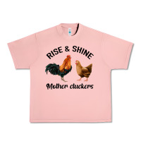 Salmon Rise and Shine Mother Cluckers Urban Heavy Tee - Bettercallsaul