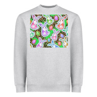 Heather Grey Easter bunny and egg Heavyweight Sweatshirt - CowGirlArtShop
