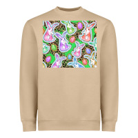 Mushroom Easter bunny and egg Heavyweight Sweatshirt - CowGirlArtShop