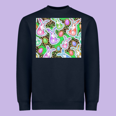 Easter Bunny And Egg Heavyweight Sweatshirt Designed By Cowgirlartshop
