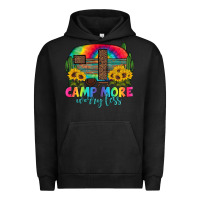 Pigment Black camp more worry less with caravan Urban Hoodie - Artiststas