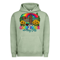 Pigment Oil Green camp more worry less with caravan Urban Hoodie - Artiststas
