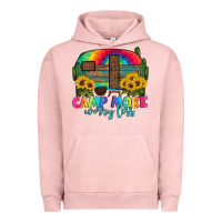 Pigment Salmon camp more worry less with caravan Urban Hoodie - Artiststas