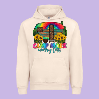 Camp More Worry Less With Caravan Urban Hoodie Designed By Artiststas