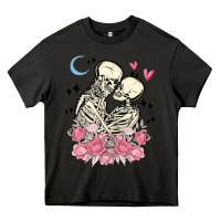 Asphalt the lovers skeletons Heavy Core Tee - MaliasSmallBusiness