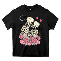 Black the lovers skeletons Heavy Core Tee - MaliasSmallBusiness