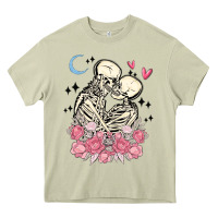 Mossy the lovers skeletons Heavy Core Tee - MaliasSmallBusiness
