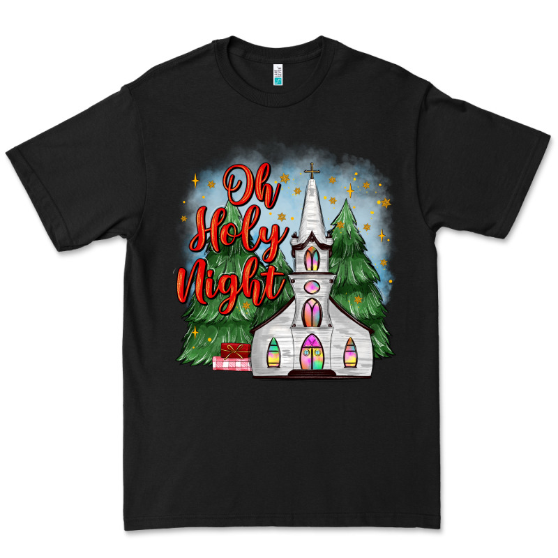 Christmas Church Oh Holy Night Premium Tee by MaliasSmallBusiness | Teevron