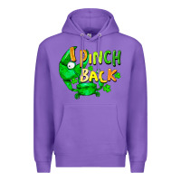 Purple I pinch back with crab st. patricks day Premium Hoodie - FaDigitalArtStudio
