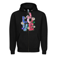 Black easter love Zipper Hoodie - FaDigitalArtStudio