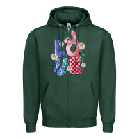 Sports Green easter love Zipper Hoodie - FaDigitalArtStudio
