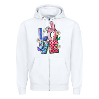 White easter love Zipper Hoodie - FaDigitalArtStudio