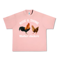 Salmon Rise and Shine Mother Cluckers Urban Heavy Tee - Bettercallsaul