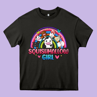 Squishmallow Girl Heavy Core Tee Designed By Jahusdesignshop