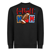 Black Football mom red and blue team color mother's day Heavyweight Sweatshirt - HowdyJamesFarm