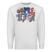 Oatmeal Heather America Premium Sweatshirt - CowhideDigitalArt