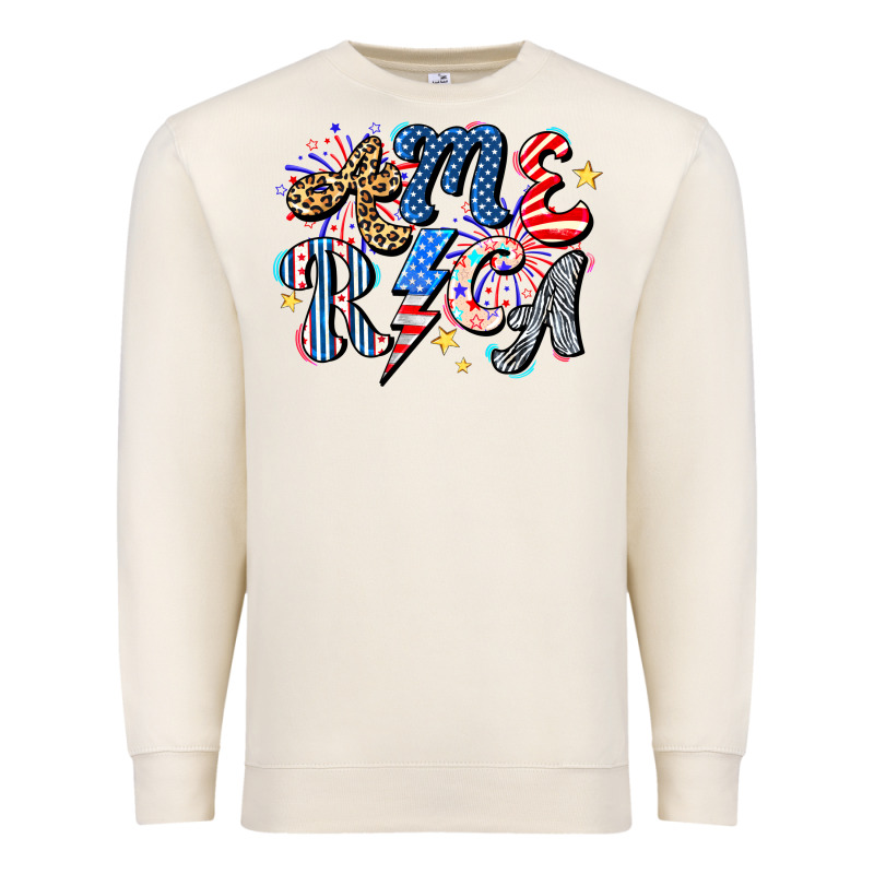 America Premium Sweatshirt by CowhideDigitalArt | Teevron