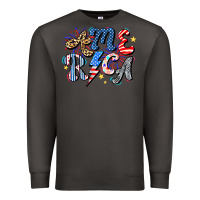 Smoke America Premium Sweatshirt - CowhideDigitalArt