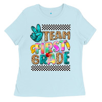 Baby Blue team first grade Ladies Tee - NancyCooperArtShop