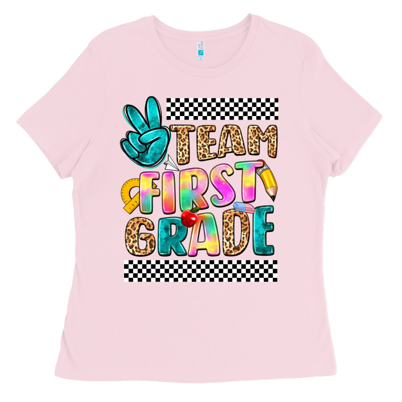 Team First Grade Ladies Tee by NancyCooperArtShop | Teevron