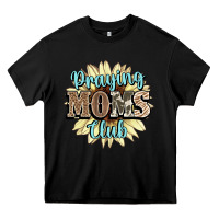 Black praying moms club Heavy Core Tee - NancyCooperArtShop