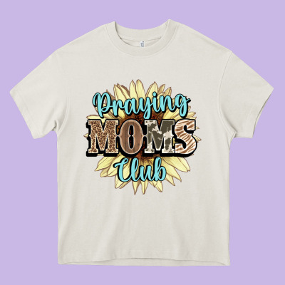 Praying Moms Club Heavy Core Tee Designed By Nancycooperartshop