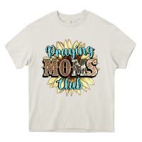 Cream praying moms club Heavy Core Tee - NancyCooperArtShop