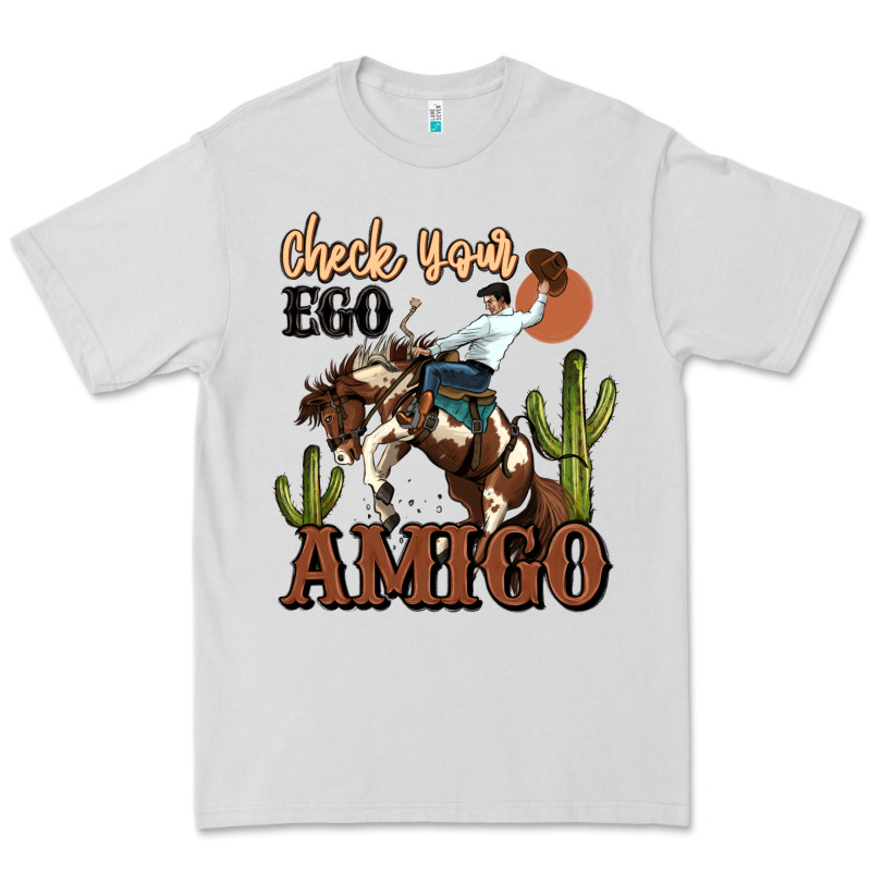 Check Your Ego Amigo Rodeo Cowboy Premium Tee by MaliasSmallBusiness | Teevron