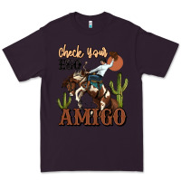 Plum check your ego amigo rodeo cowboy Premium Tee - MaliasSmallBusiness