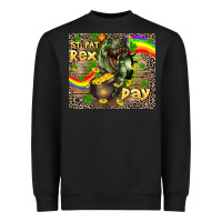 Black St. Pat Rex Day Heavyweight Sweatshirt - CowGirlArtShop