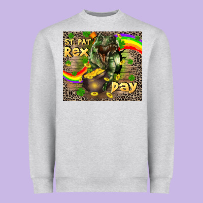 St. Pat Rex Day Heavyweight Sweatshirt Designed By Cowgirlartshop