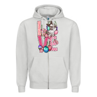 Dove Grey Love Easter Zipper Hoodie - BundleAndBundleShop