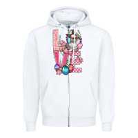 White Love Easter Zipper Hoodie - BundleAndBundleShop