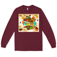 Burgundy fall teacher pumpkin Long Sleeve Tee - TumblerDesignByShophia